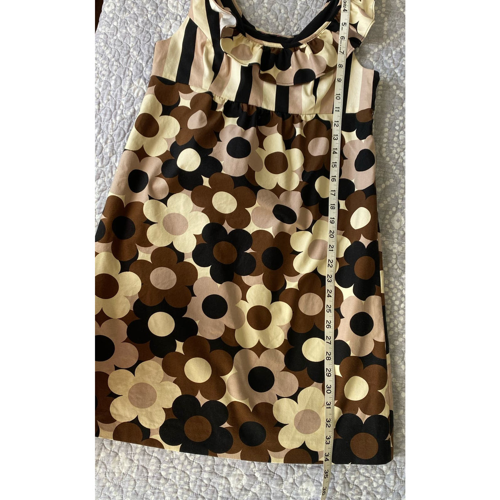 Betsey Johnson Dress Vintage Mod Flower 90s does 60s Cotton Spandex Lined Size 8 - Picture 4 of 15